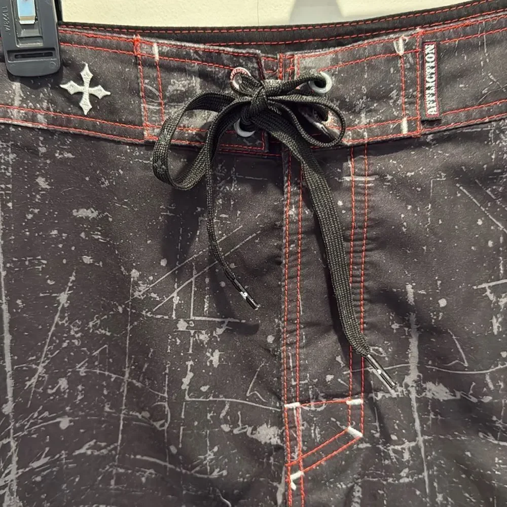 Affliction Men's Boardshorts Royal Chromatic Surf Swimming Trunk, Size 38